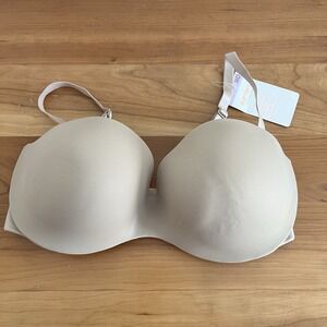 Warner's 'This is Not a Bra' Cushioned Removable Strap Bra 36D NUDE NWT